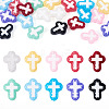 20Pcs 10 Colors Glass Beads Enamel Beads BLOW-TA0001-07B-1