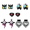 10Pcs 5 Styles Alloy Enamel Pendants FIND-FS0001-92-1