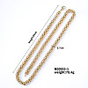 Chic Hip-hop 7mm Stainless Steel Twisted Rope Necklaces Fashionable Colorful Accessory Trendy Style CT6434-1-2