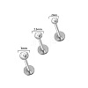 304 Stainless Steel Flat Round Cartilage Earrings WG9004D-26-1