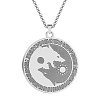 Viking Yin-yang Wolf Stainless Steel Pendant Necklaces PW-WGA5B89-02-1