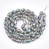 Electroplated Glass Beads Strands EGLA-T015-02A-03-2