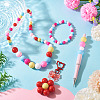 100Pcs 5 Styles Opaque Acrylic Beads MACR-TADJ0001-12E-6