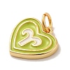 Real 18K Gold Plated Brass Enamel Pendants KK-M273-06C-G-2