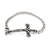 Stainless Steel Cuban Link Chain Bracelets BJEW-D379-05ASP-2