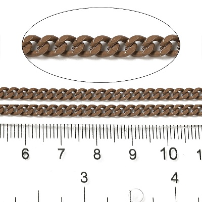 Spray Painted 304 Stainless Steel Curb Chains STAS-B067-05B-03-1