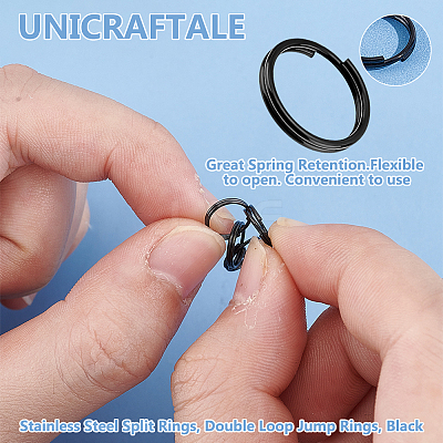120Pcs Stainless Steel Split Rings FIND-UN0016-68-1