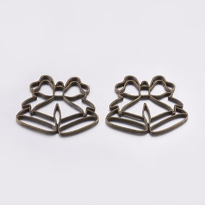 Tibetan Style Alloy Open Back Bezel Pendants PALLOY-L203-03AB-1