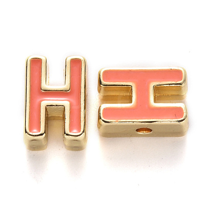 Rack Plating Alloy Enamel Beads ENAM-S122-033H-NR-1