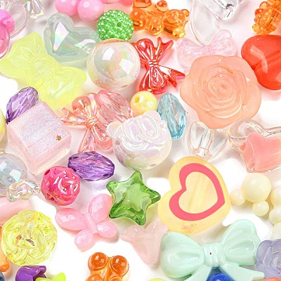 Opaque & Transparent Acrylic Beads MACR-M035-08-1