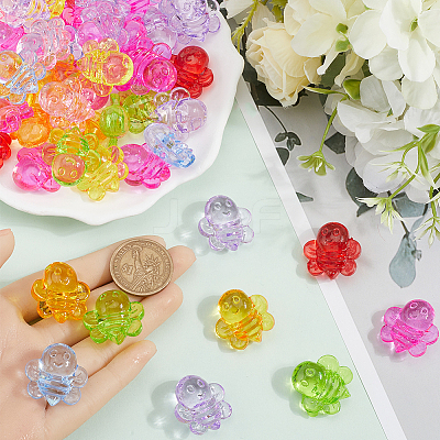 80pcsTransparent Acrylic Beads TACR-SC0001-39-1