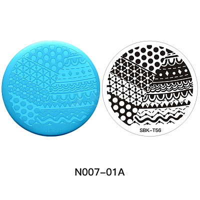 Non-Tarnish Stainless Steel Nail Art Stamping Plates MRMJ-N007-01A-1