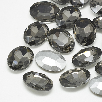 Pointed Back Glass Rhinestone Cabochons RGLA-T080-6x8mm-03-1