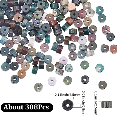 2 Strands Natural Indian Agate Beads Strands G-SC0003-79-1