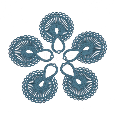 430 Stainless Steel Filigree Pendants X-STAS-S108-22A-1
