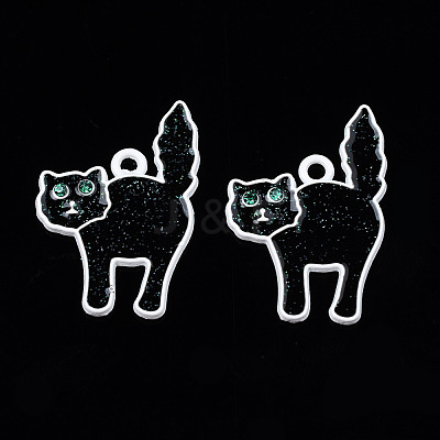 Spray Painted Alloy Enamel Pendants PALLOY-N164-005A-1