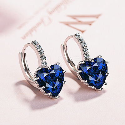 Brass Cubic Zirconia Clip-on Earrings WGDCDFF-05-1