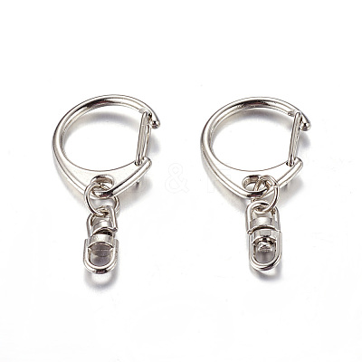Zinc Alloy Keychain Clasp Findings E546-1-1-1