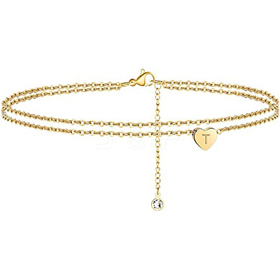 Heart Brass with Crystal Rhinestone Anklets FS-WGC43DA-11-1