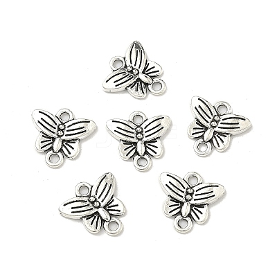 Butterfly Tibetan Style Alloy Links connectors X-TIBE-5369-AS-LF-1