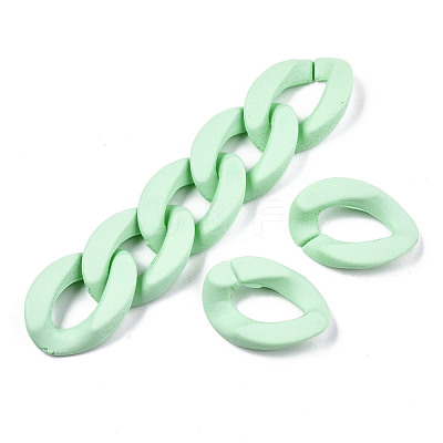 Opaque Spray Painted Acrylic Linking Rings X-OACR-S036-001A-I12-1
