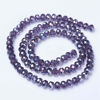 Electroplate Glass Beads Strands EGLA-A034-T10mm-B13-1