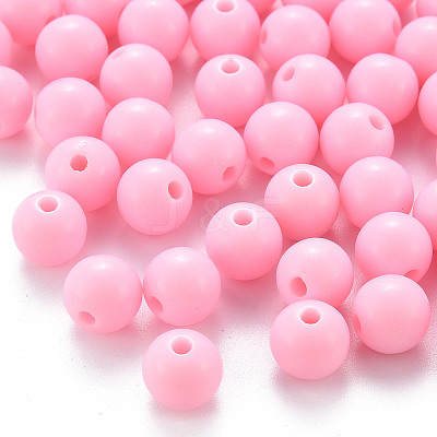 Opaque Acrylic Beads MACR-S370-C8mm-A01-1