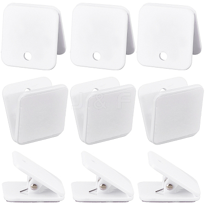 Square Acrylic Self-Adhesive Hanging Spring Clips AJEW-WH20011-56C-1