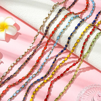 2 Strands Electroplate Opaque Color Glass Beads Strands EGLA-YW0005-26A-1