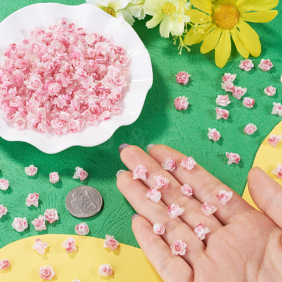 200Pcs Flower & Butterfly Resin Cabochons CRES-TA0001-89E-1