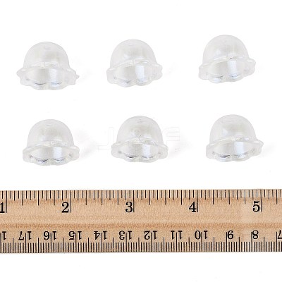 50Pcs Transparent Acrylic Bead Caps OACR-FS0002-41-1