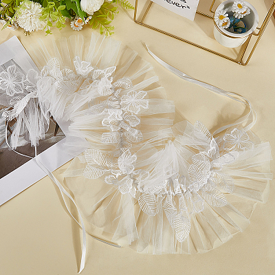 Polyester Lady Tulle Collars AJEW-WH20072-25C-1
