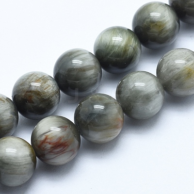 Natural Hawk's Eye Beads Strands X-G-E483-20-8mm-1