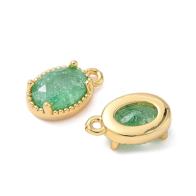 Brass Crushed Ice Cut Cubic Zirconia Pendants KK-D024-24D-G-1