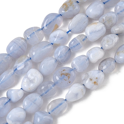 Natural Blue Lace Agate Beads Strands G-E483-62A-1