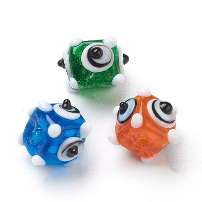 Handmade Bumpy Lampwork Beads LAMP-J092-03B-1