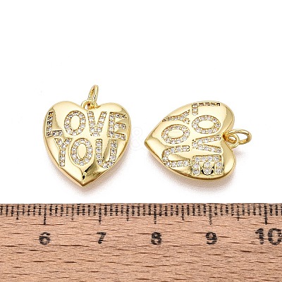 Brass Micro Pave Cubic Zirconia Pendants KK-N287-36G-1