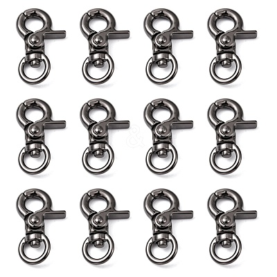 Zinc Alloy Swivel Lobster Claw Clasps PALLOY-WH0006-02A-1