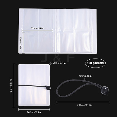 1 Book Transparent PP Plastic Photocard Storage Albums AJEW-GL0002-22A-1