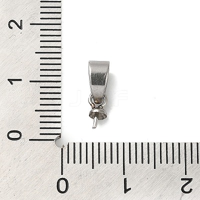 304 Stainless Steel Cup Pearl Peg Bails Pin Pendants STAS-D013-03A-P-1