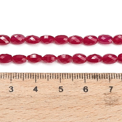 Lab Grown Red Corundum Beads Strands GG-CBAC488-01B-1