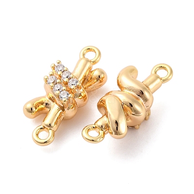 Brass Rhinestone Pendants KK-E793-21G-1