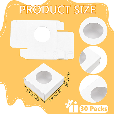 Blank Cardboard Paper Handmade Soap Packaging Boxes with Round Visible Window CON-WH0086-178B-1