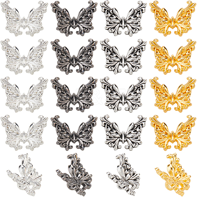 120Pcs 4 Colors Alloy Beads FIND-SC0011-91-1