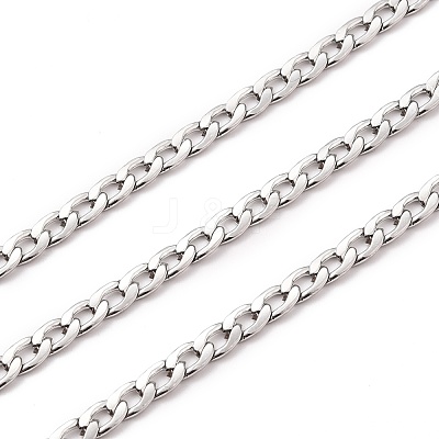 Tarnish Resistant 304 Stainless Steel Cuban Link Chains CHS-M003-13P-B-1