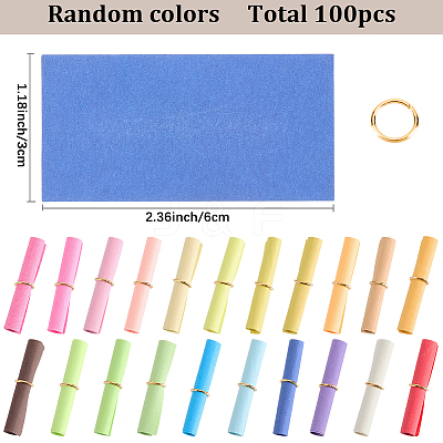 100Pcs Paper Message in a Bottle Capsule Letter Roll AJEW-SC0004-36C-1