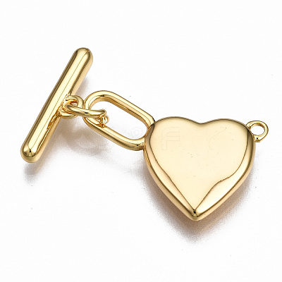 Brass Toggle Clasps KK-T063-103G-NF-1
