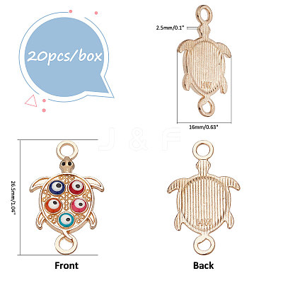 Alloy Enamel Connector Charms ENAM-PH0002-26-1
