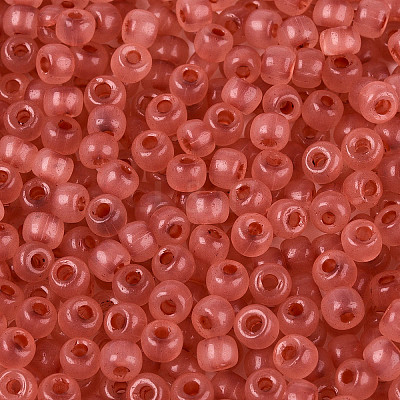6/0 Transparent Inside Colours Glass Seed Beads SEED-N008-08K-1