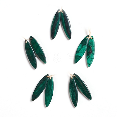 Natural Malachite Pendants G-G827-01C-1